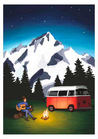 Illustration Voyage en van – Image 2